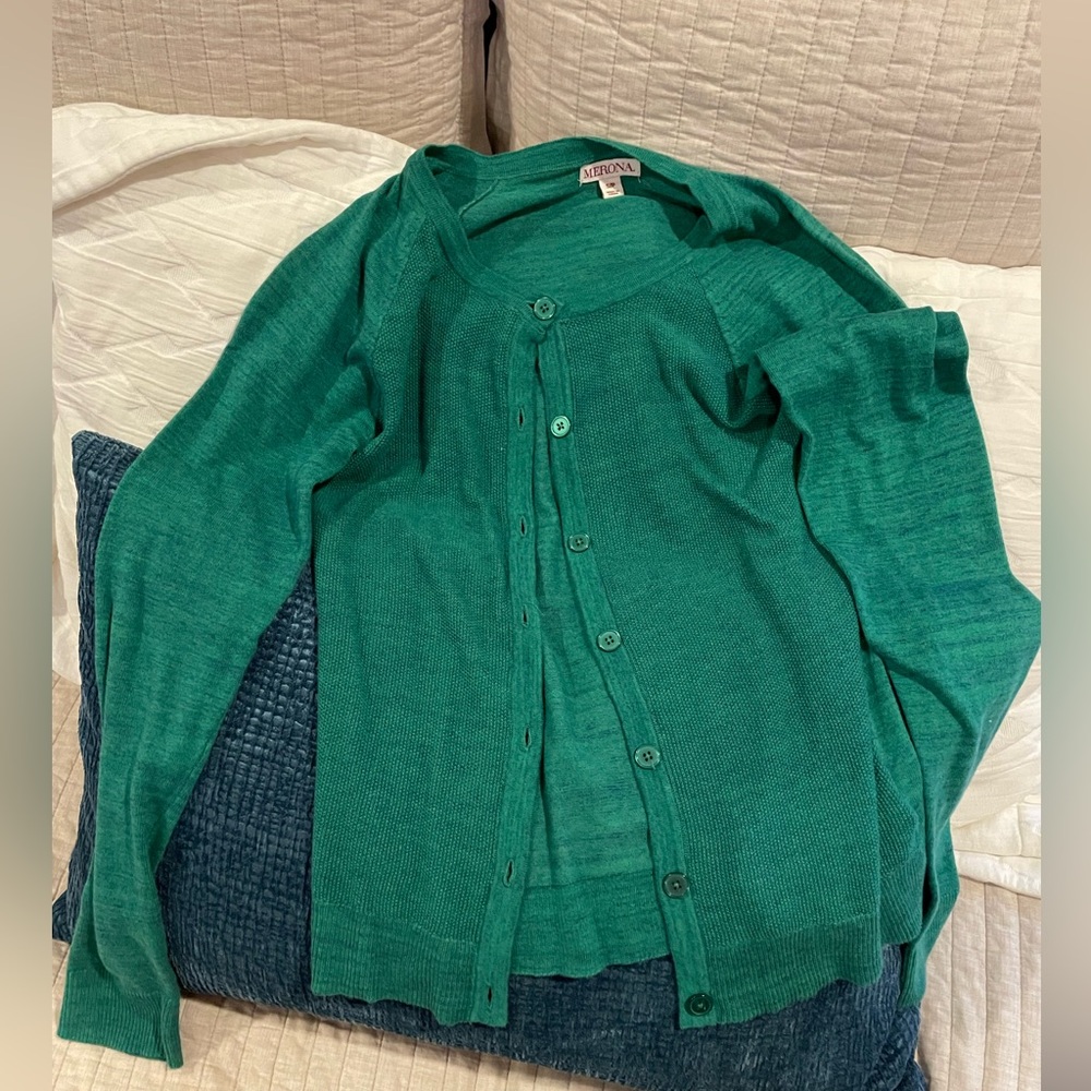 Beautiful green Merona cardigan small
